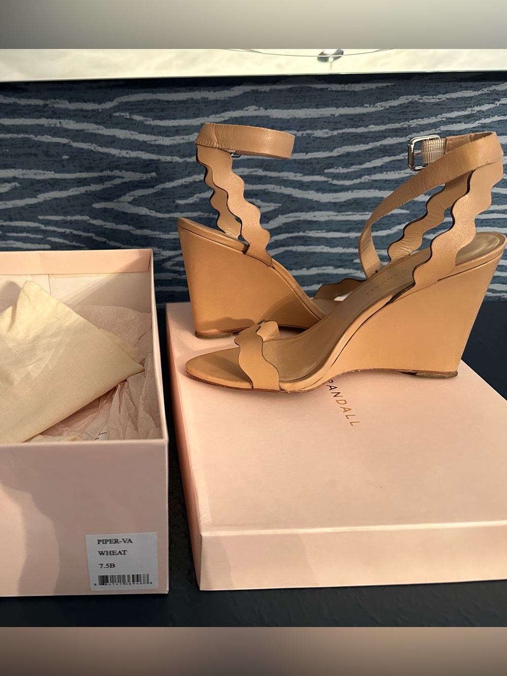 Loeffler Randall Scalloped Wedge Sandals